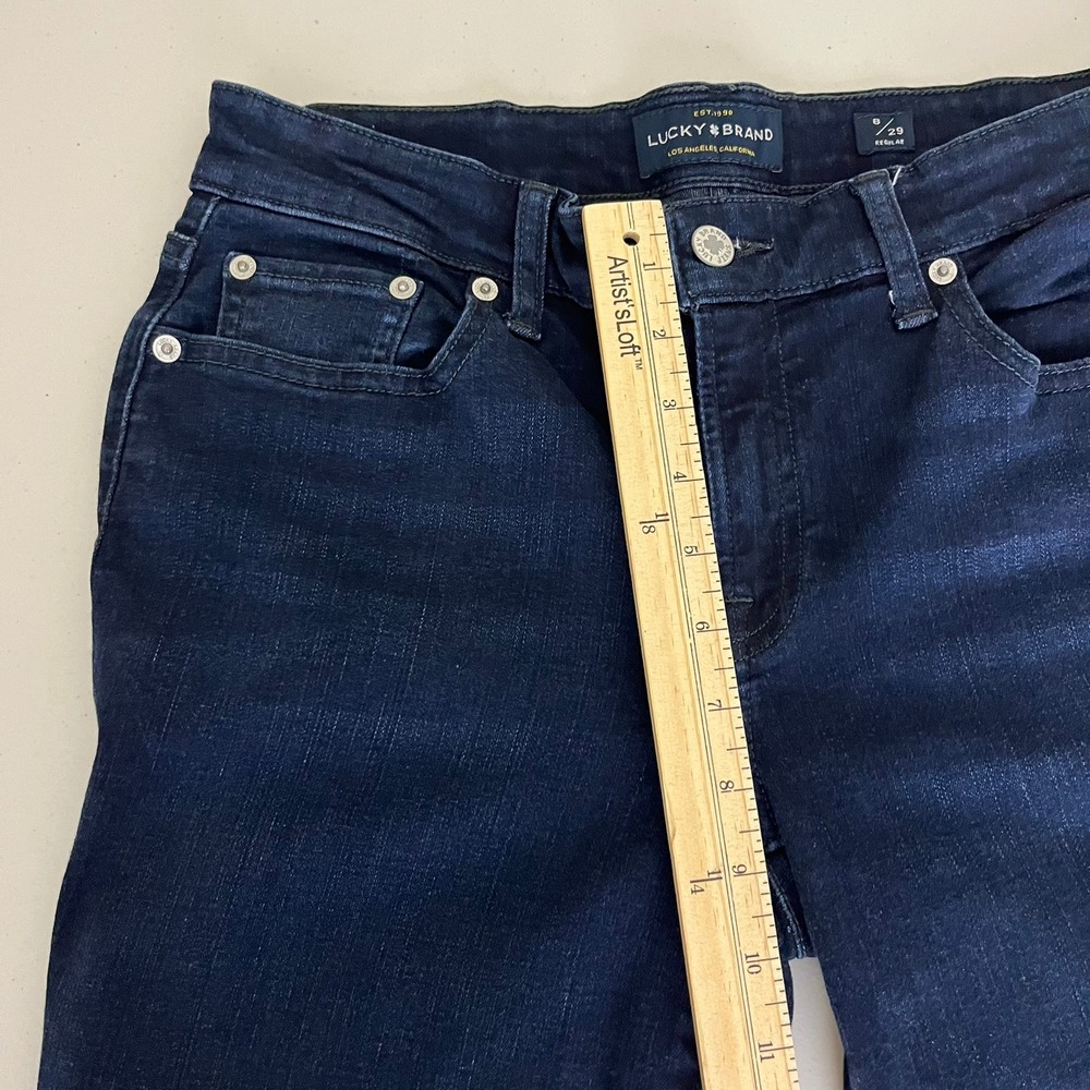 Lucky Brand Sweet Straight Jeans Womens 8/29 Dark Wash Indigo Denim Pants - Picture 6 of 14